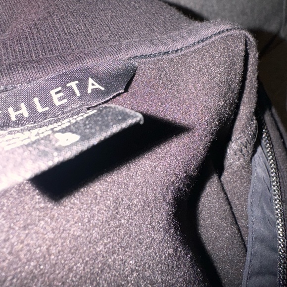Athleta Triumph Hybrid Half Zip Sweatshirt L Black - Picture 5 of 9